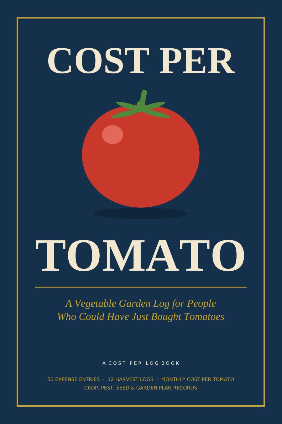 Cost Per Tomato: A Vegetable Garden Log for People Who Could Have Just Bought Tomatoes (book cover)